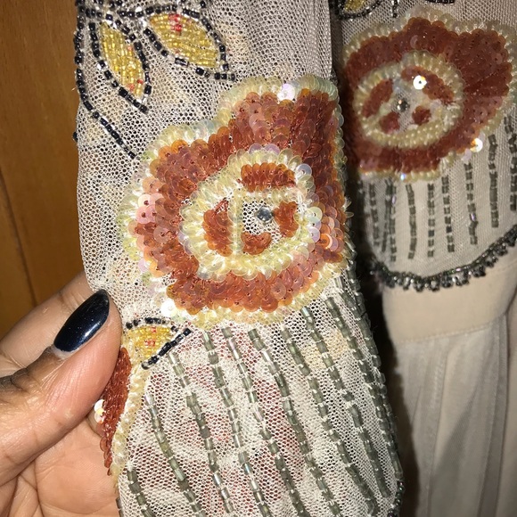 Topshop Embellished Cape Dress - Bridal Wedding - Picture 4 of 6